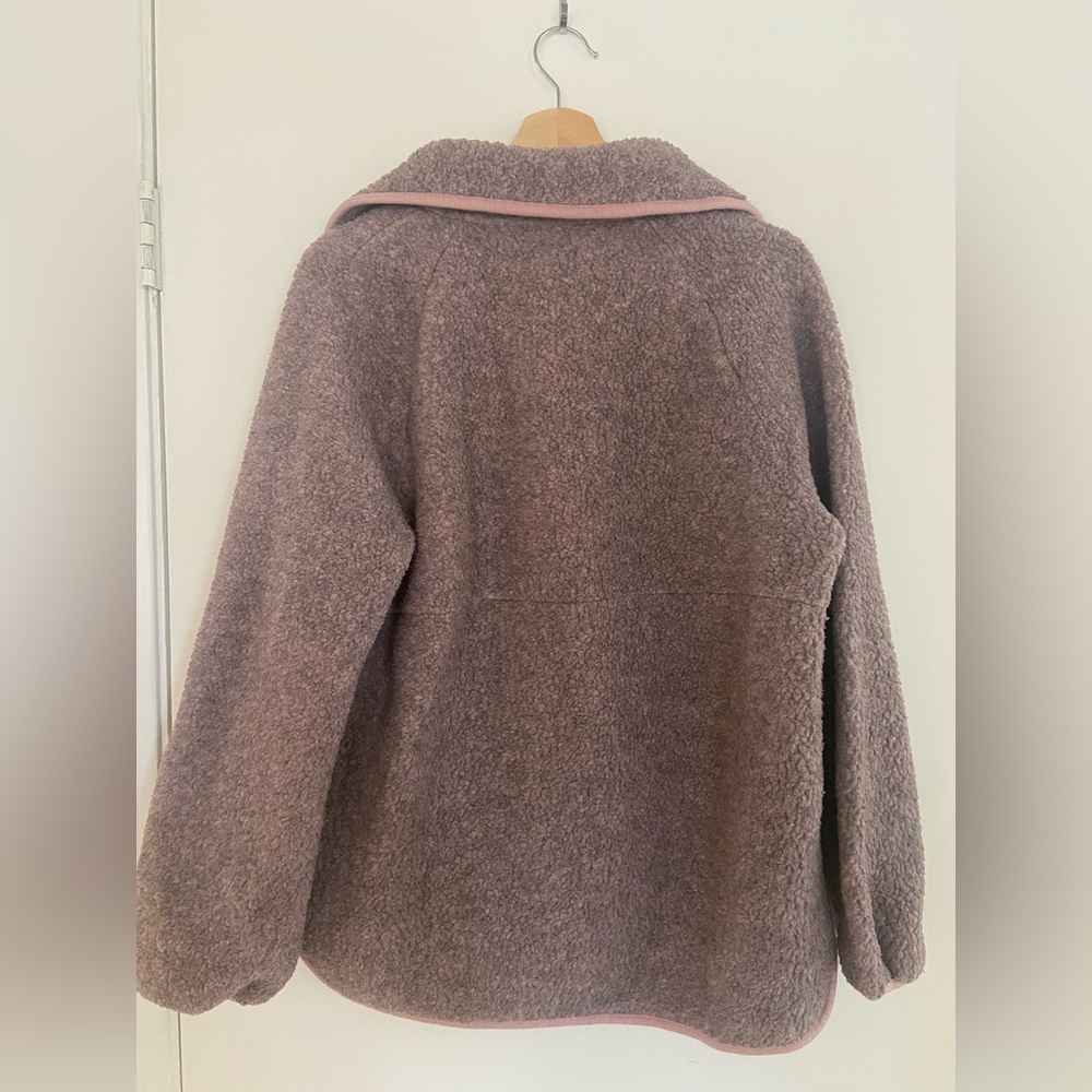 Madewell Polartec Pink Fleece Half Zip Jacket - Picture 3 of 8